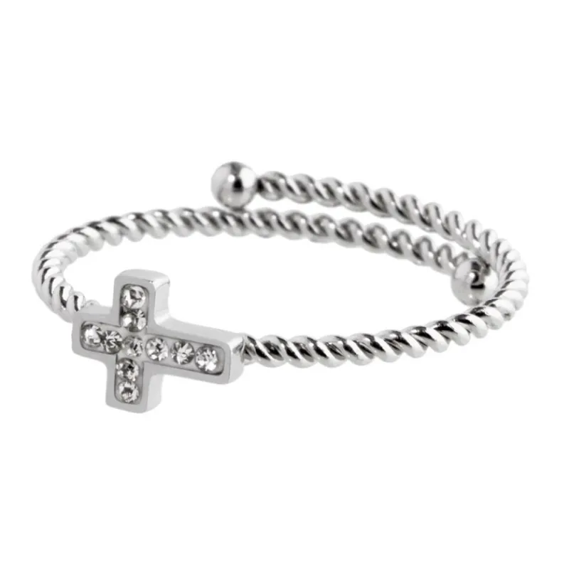 Best Anello croce con cristalli Anelli