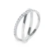 New Anello incrociato con zirconi bianchi Anelli