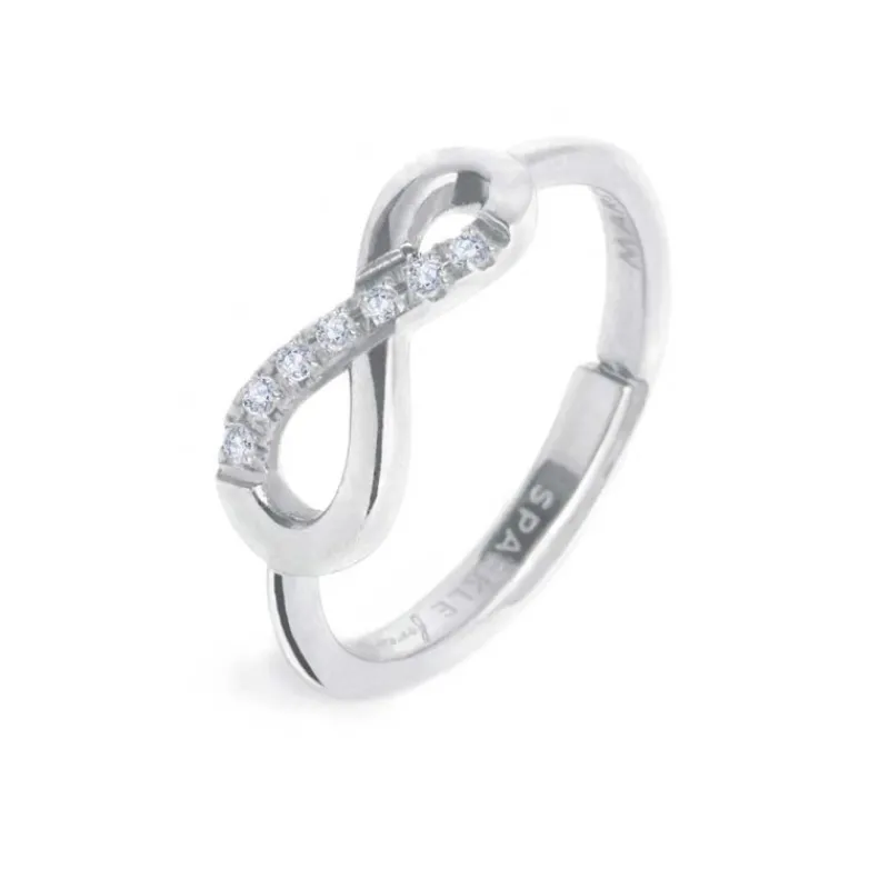 Online Anello infinito con zirconi bianchi Anelli