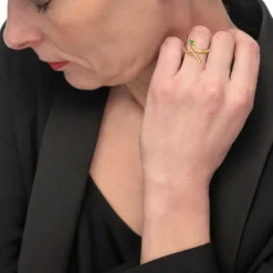 Fashion Anello serpente con zircone Anelli