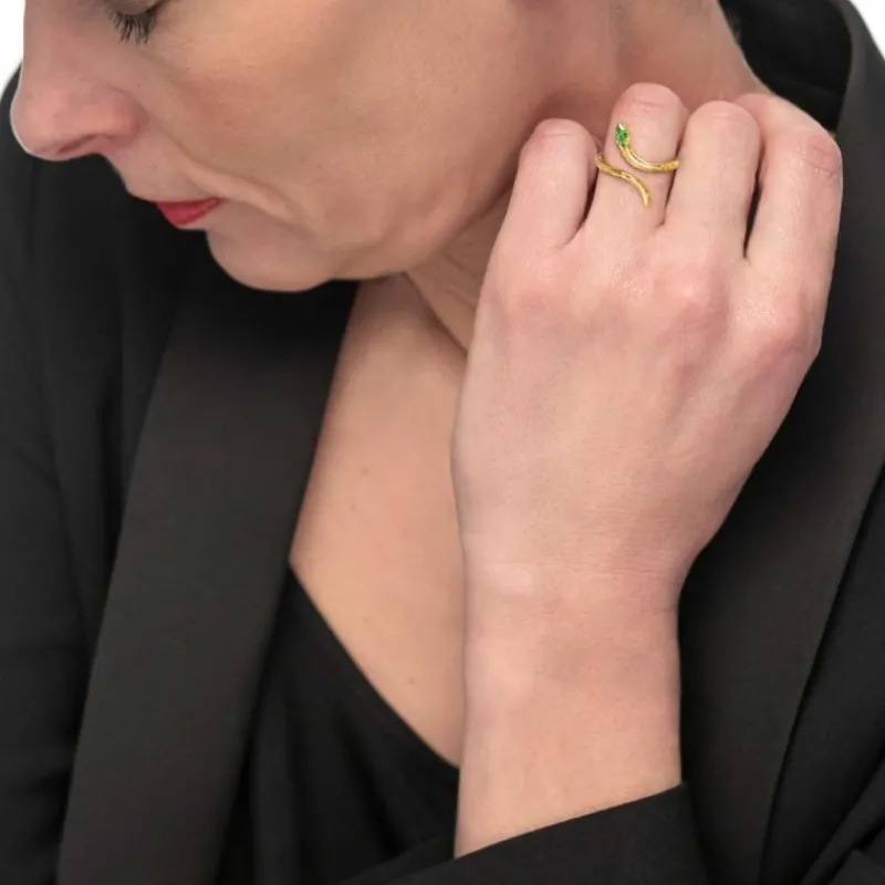 Fashion Anello serpente con zircone Anelli