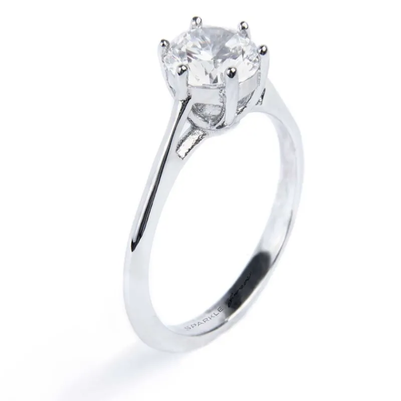 New Anello solitario zircone 6,25mm Anelli
