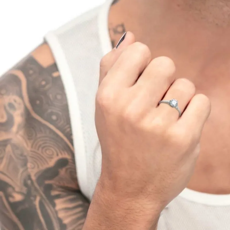 New Anello solitario zircone 6,25mm Anelli