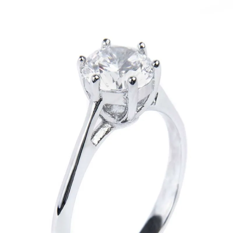 New Anello solitario zircone 6,25mm Anelli