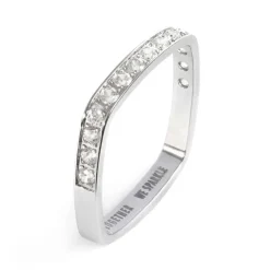 Hot Anello squadrato con zirconi Anelli