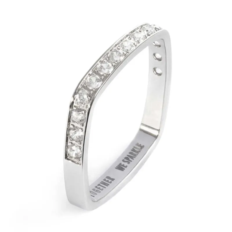 Hot Anello squadrato con zirconi Anelli