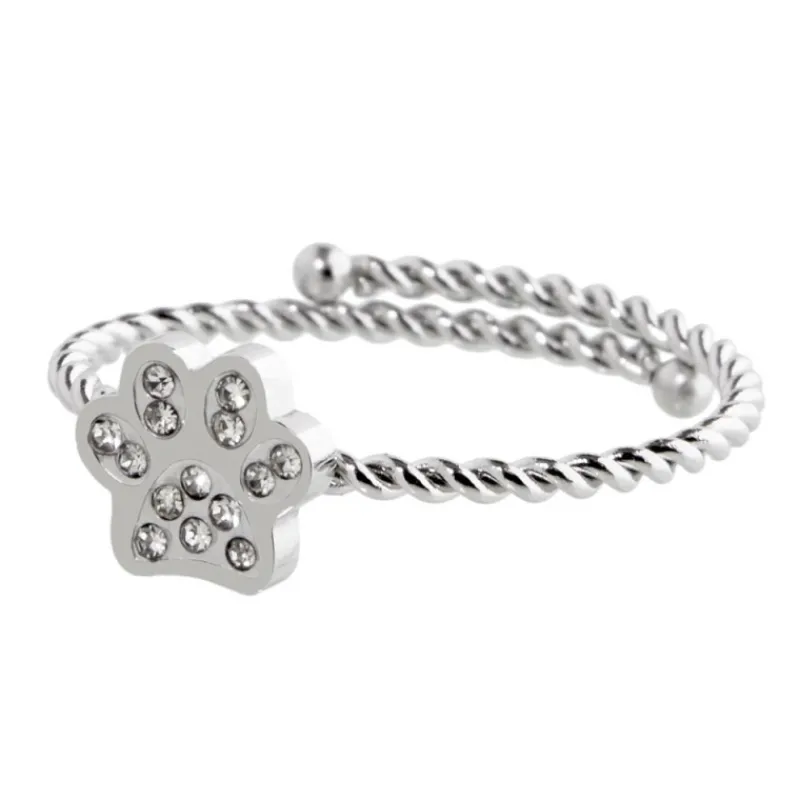 Outlet Anello zampina con cristalli Anelli