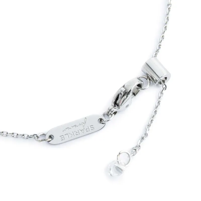 Fashion Bracciale catena cutting cross zirconi centrali Bracciali