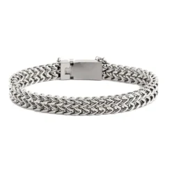 Online Bracciale catena fish bone 8mm Bracciali