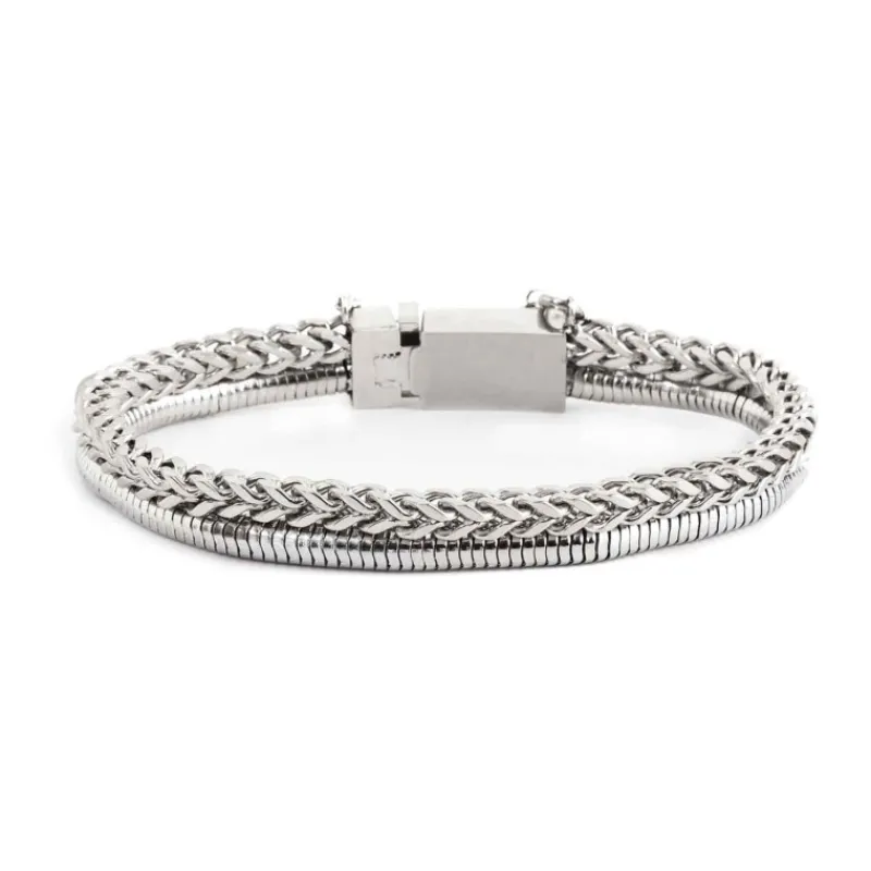 Sale Bracciale catena fish bone 4,2mm e snake Bracciali