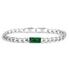 Outlet Bracciale catena grumetta con cristallo baguette centrale Bracciali