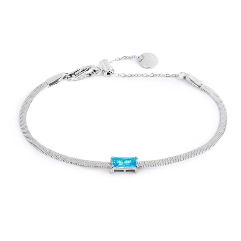 Online Bracciale catena snake con zircone baguette Bracciali