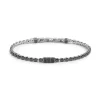 Online Bracciale catena tennis con zirconi neri 4mm Bracciali