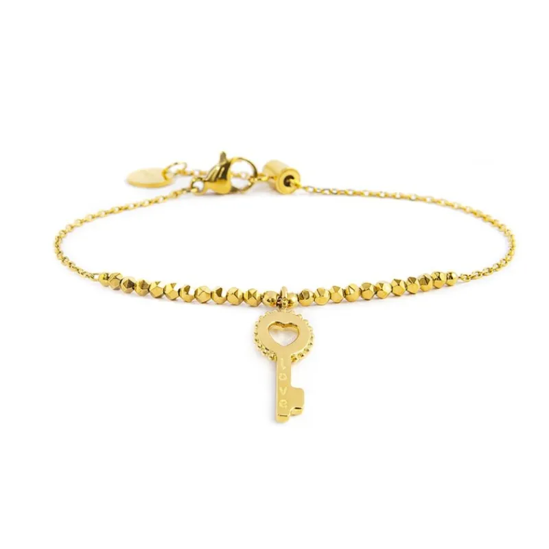 Fashion Bracciale chiave pendente ed ematite Bracciali