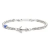 Best Bracciale con ancora elementi in ematite ed acciaio e rondella sodalite Bracciali