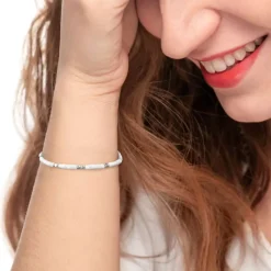 Hot Bracciale con pietre a rondelle Bracciali