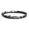 Fashion Bracciale con piuma con cordino strobel doppio filo Bracciali