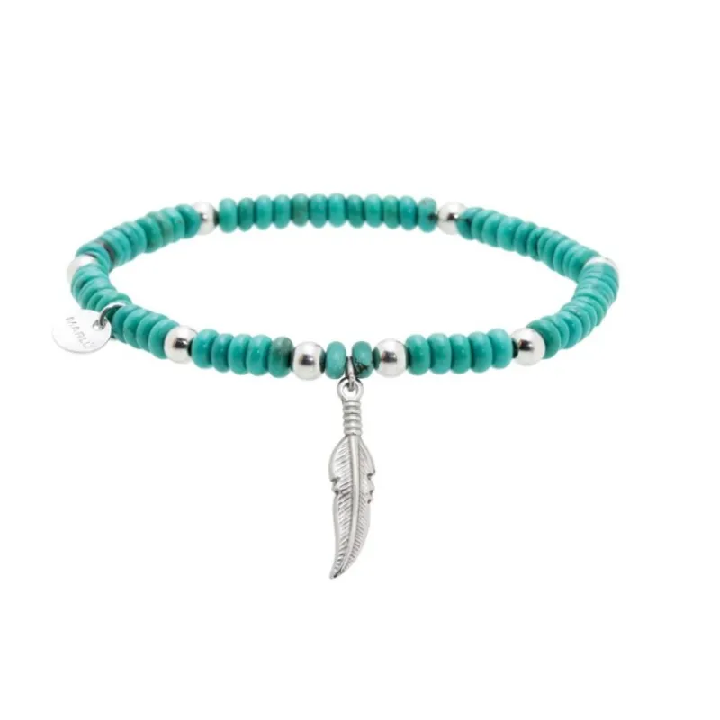 Fashion Bracciale con piuma pendente Bracciali