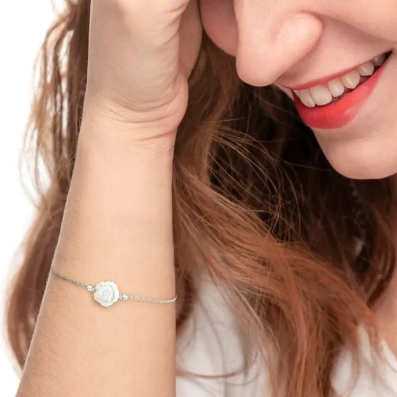 Online Bracciale con rosa in madreperla Bracciali