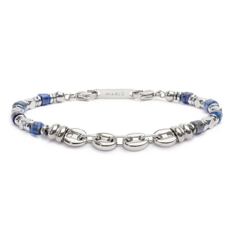 Online Bracciale con sodalite a rondelle e catena marine Bracciali