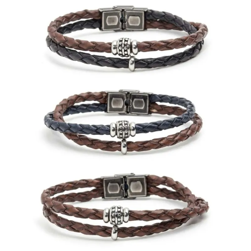Hot Bracciale cuoio incrociato Bracciali