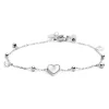 Clearance Bracciale cuore madreperla con sfere e zirconi Bracciali