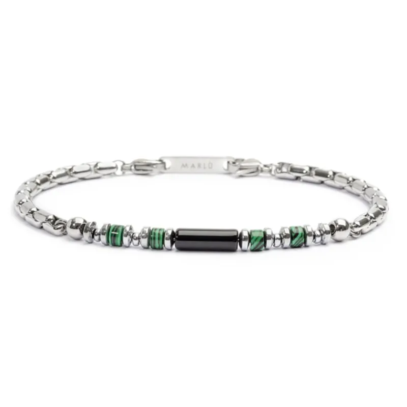Hot Bracciale elementi in pietra ed elementi in ematite catena box Bracciali
