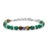 Outlet Bracciale malachite e occhio di tigre 8mm Bracciali