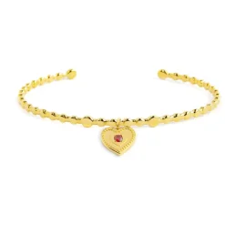 Best Bracciale rigido cuore pendente Bracciali