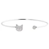 Hot Bracciale rigido gatto con cristalli Bracciali