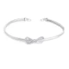 Sale Bracciale rigido infinito con zirconi bianchi Bracciali