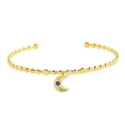 Outlet Bracciale rigido luna pendente Bracciali