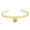 Fashion Bracciale rigido medaglietta sole pendente Bracciali