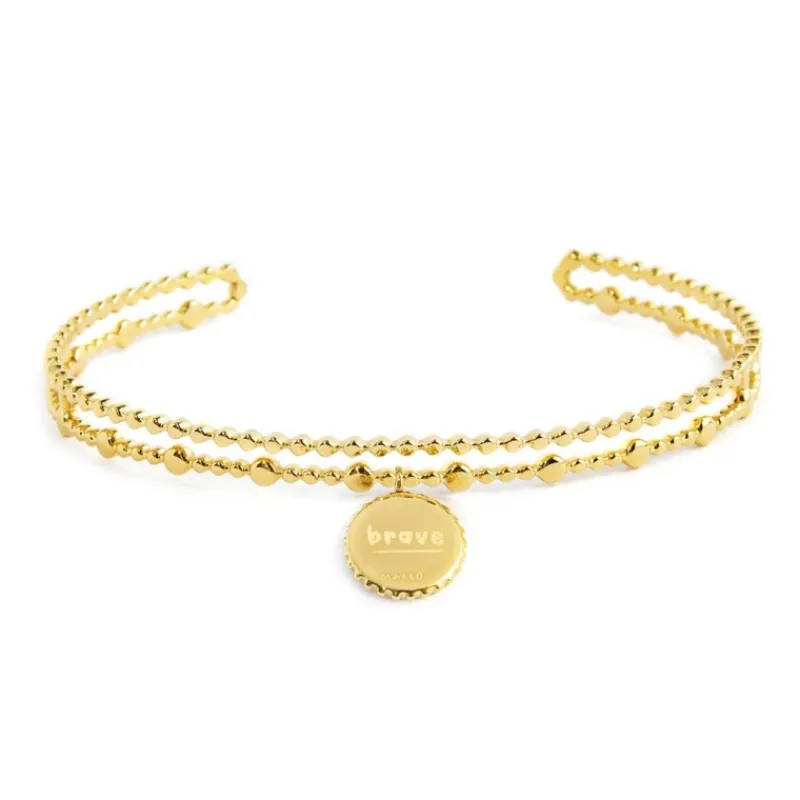Fashion Bracciale rigido medaglietta sole pendente Bracciali