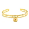Clearance Bracciale rigido piastrina cuore pendente Bracciali