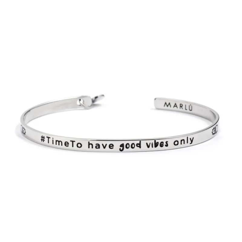 Sale Bracciale rigido timeto have good vibes Bracciali