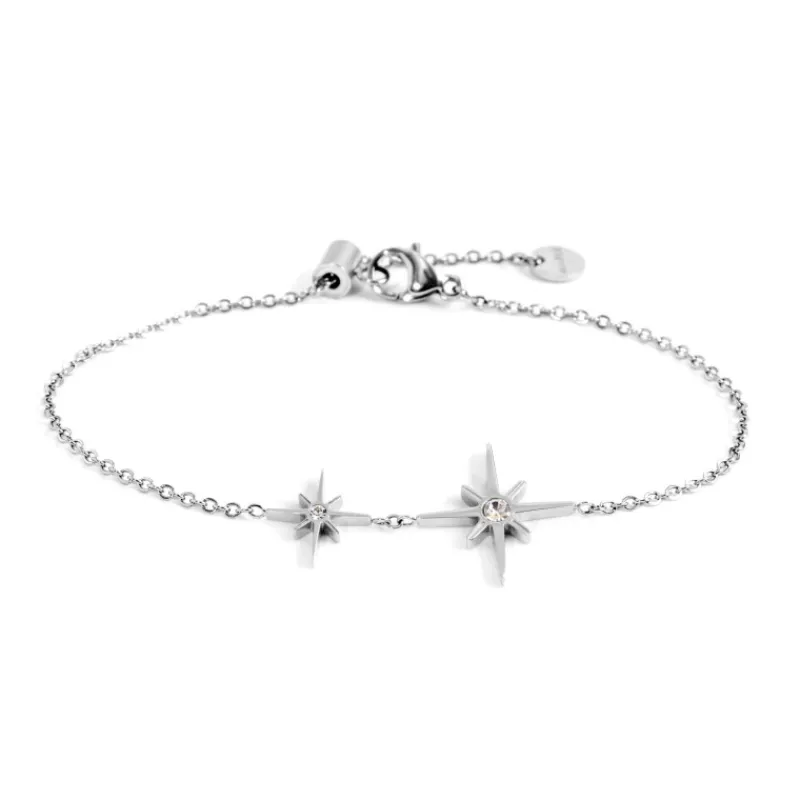 Fashion Bracciale rosa dei venti doppio pendente Bracciali
