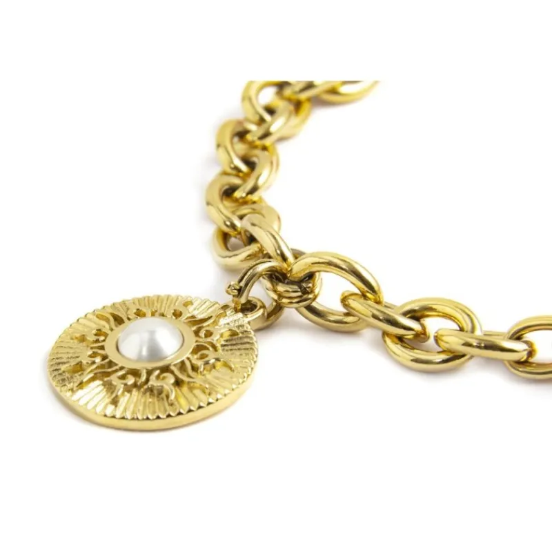 Online Bracciale sole pendente con perla Bracciali
