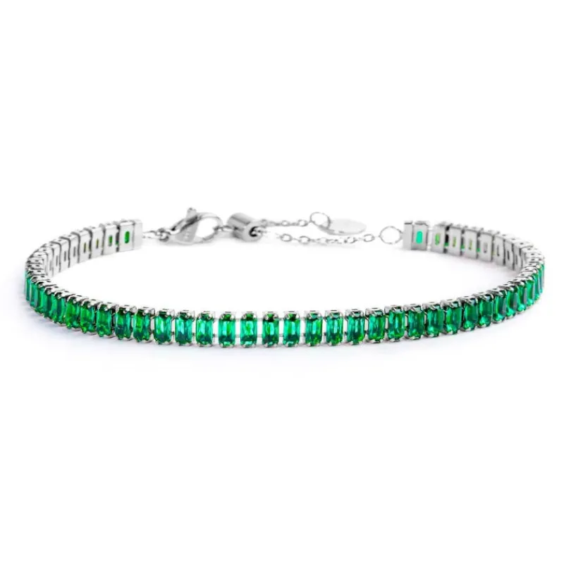 Hot Bracciale tennis cristalli baguette Bracciali