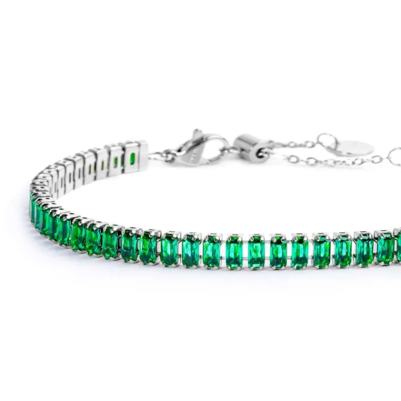 Hot Bracciale tennis cristalli baguette Bracciali