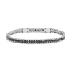 Hot Bracciale tennis 2,5mm con catena grumetta Bracciali