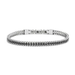 Hot Bracciale tennis 2,5mm con catena grumetta Bracciali
