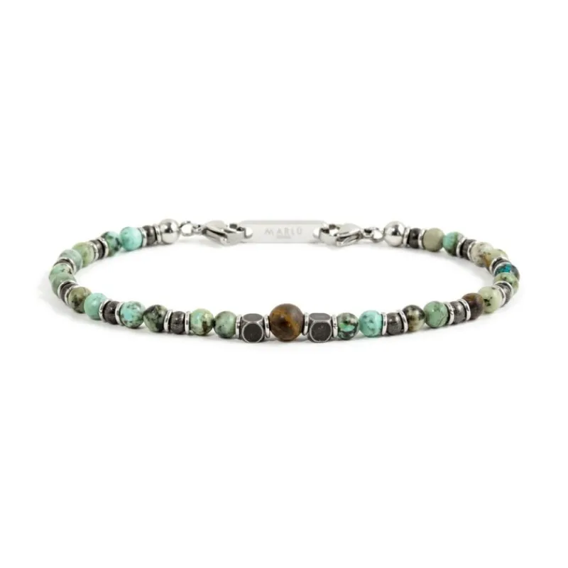 Clearance Bracciale turchese africano e occhio di tigre Bracciali