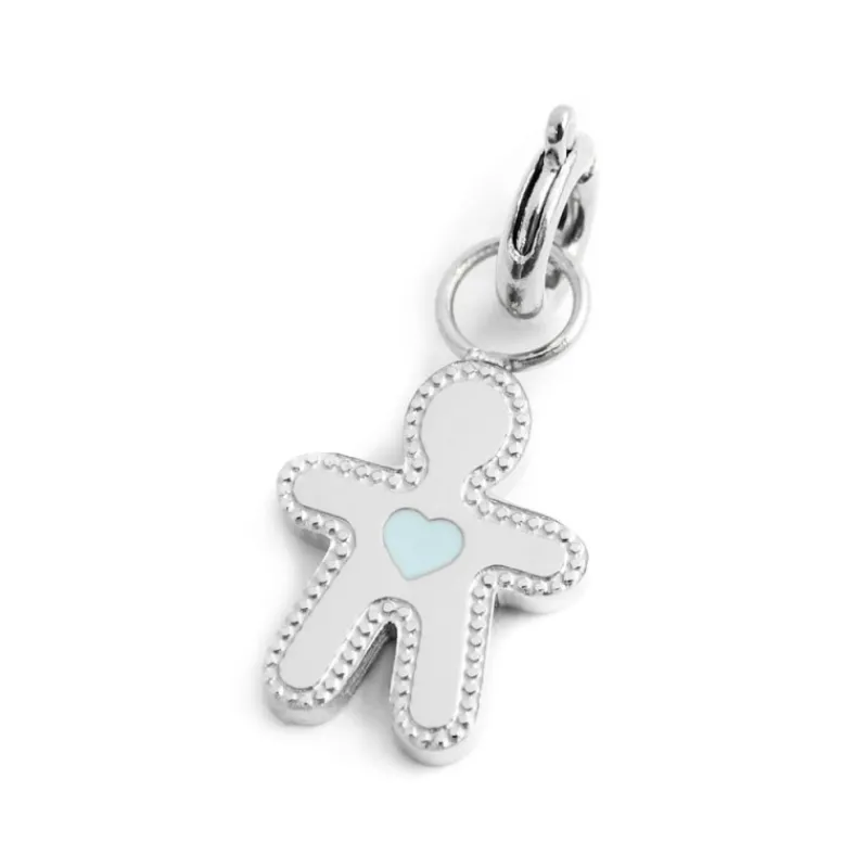 Best Charm bimbo cuore smalto azzurro Charms