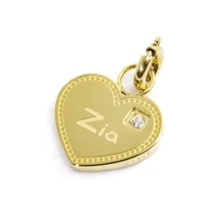 Sale Charm cuore zia con zircone Charms