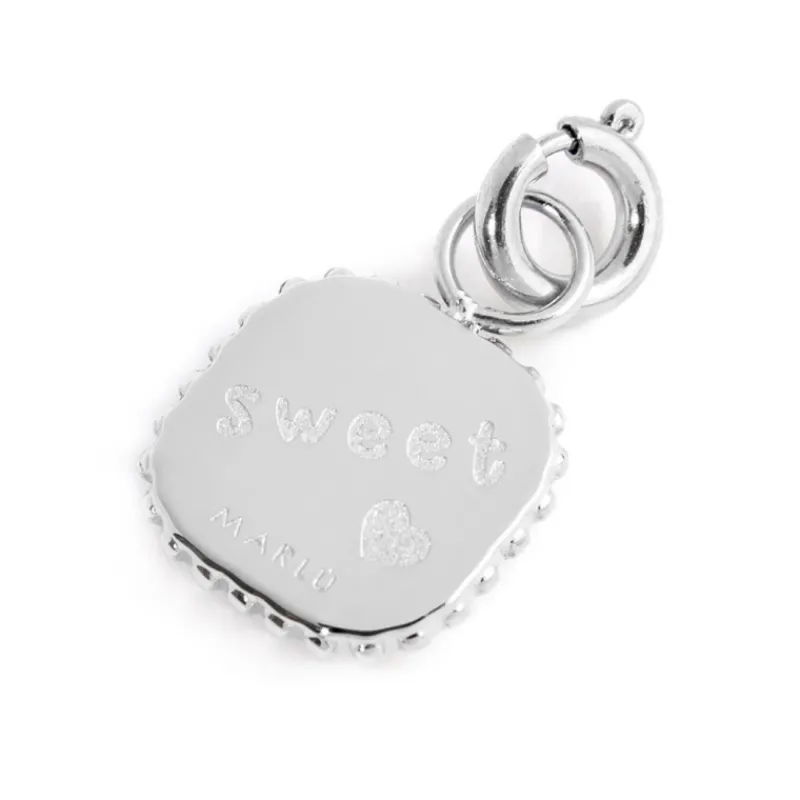 Discount Charm piastrina cuore con zircone Charms