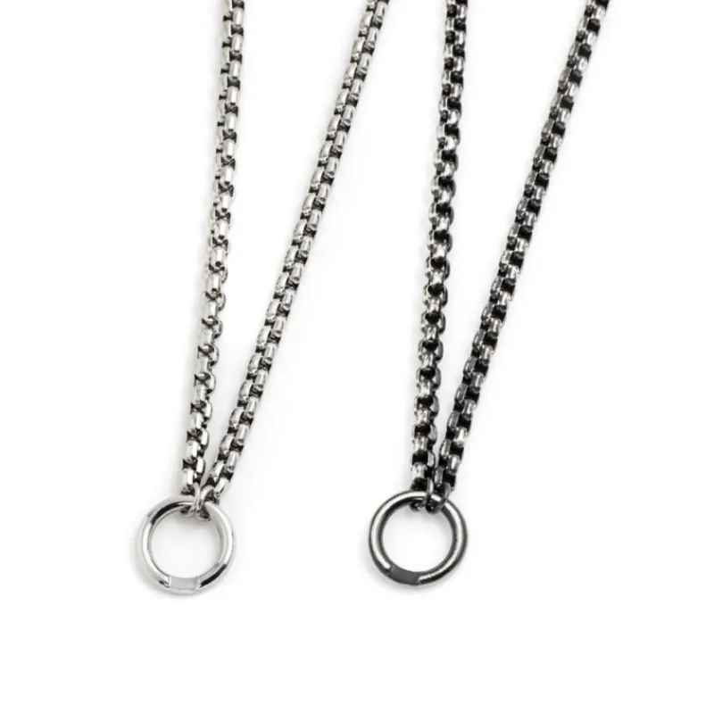 New Collana catena box chain diamantata Collane