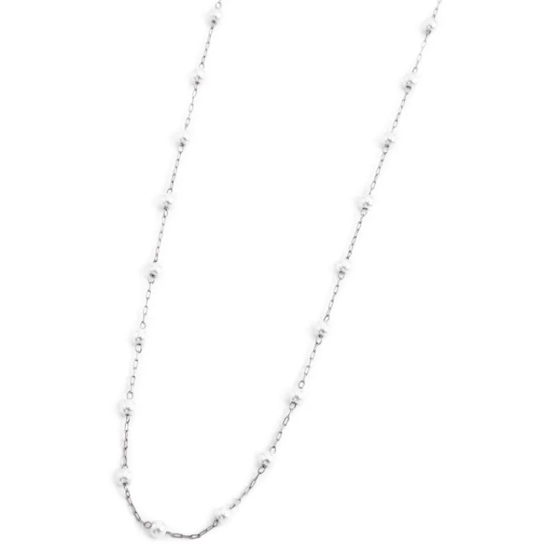 Outlet Collana catena con perle Collane