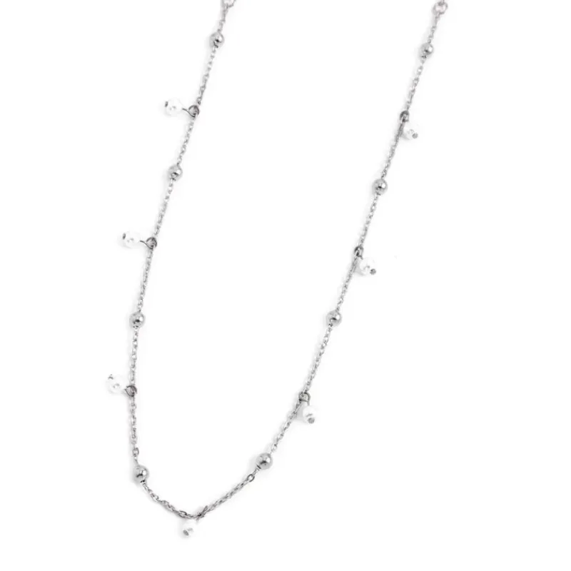 Fashion Collana catena con sfere e perle Collane