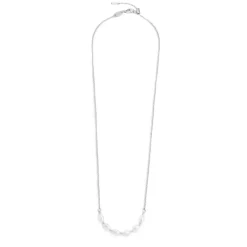 Clearance Collana catena cross con perle ovali centrali Collane